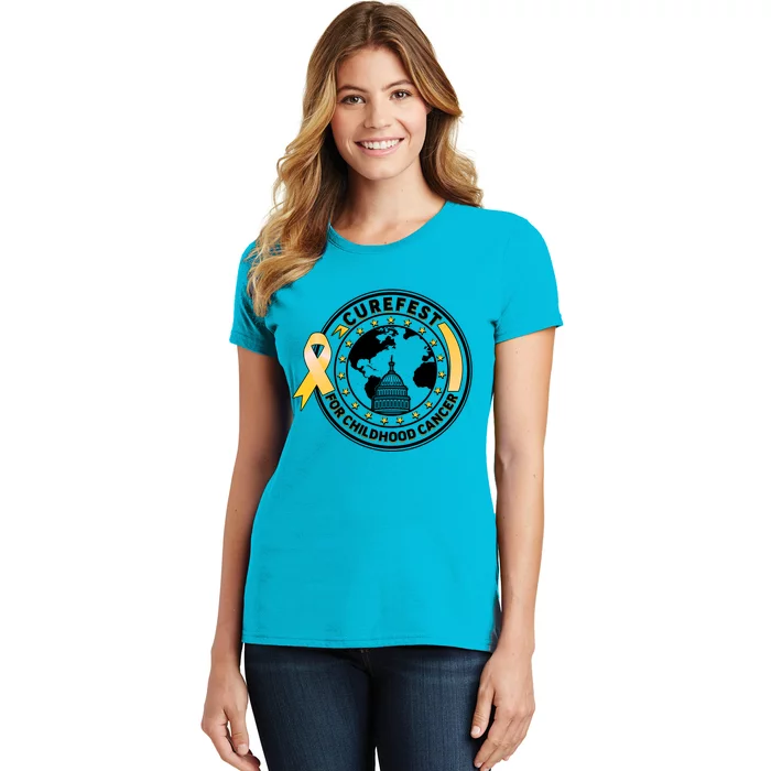 Curefest For Childhood Cancer Awareness Emblem Women's T-Shirt