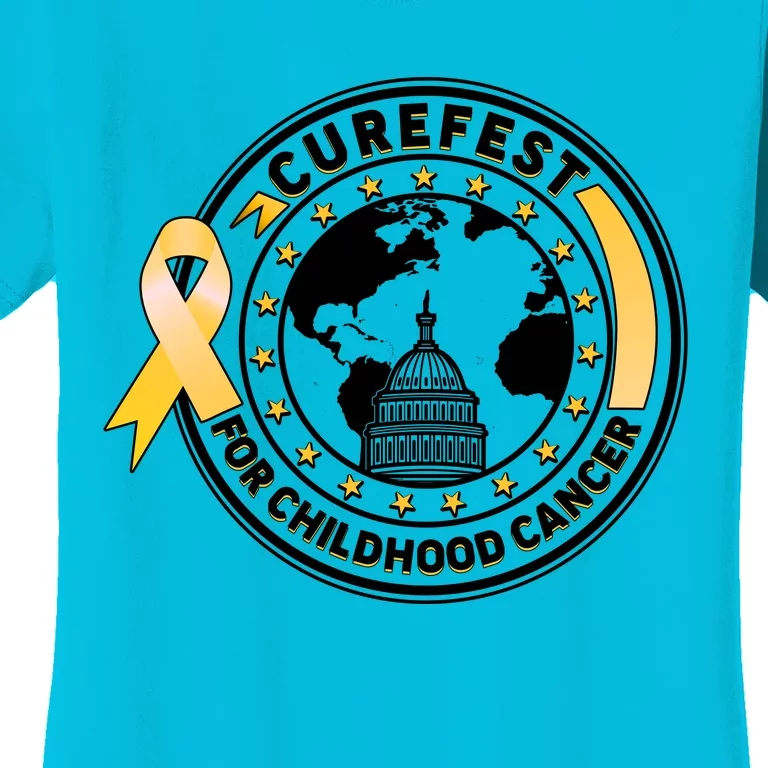 Curefest For Childhood Cancer Awareness Emblem Women's T-Shirt