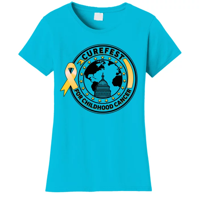 Curefest For Childhood Cancer Awareness Emblem Women's T-Shirt