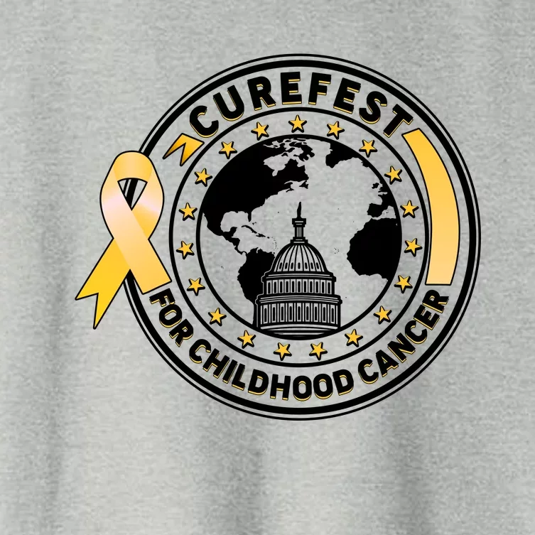 Curefest For Childhood Cancer Awareness Emblem Women's Crop Top Tee