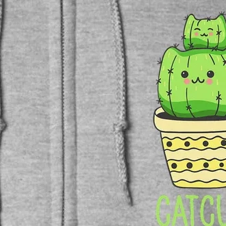 Catcus Funny Cat Cat Cactus For Kitty Lovers Full Zip Hoodie