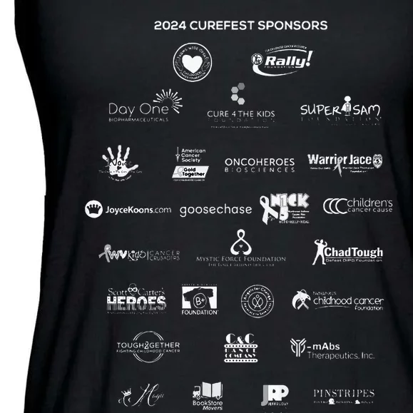 Curefest For Childhood Cancer 2024 Design 3 For Dark Fabric Ladies Essential Flowy Tank