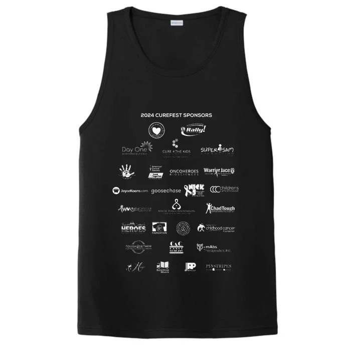 Curefest For Childhood Cancer 2024 Design 3 For Dark Fabric Performance Tank