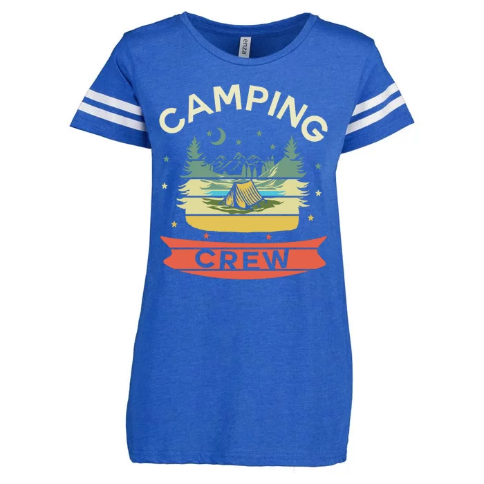 Camp Family Camping Trip Camper Matching Group Camping Crew Enza Ladies Jersey Football T-Shirt