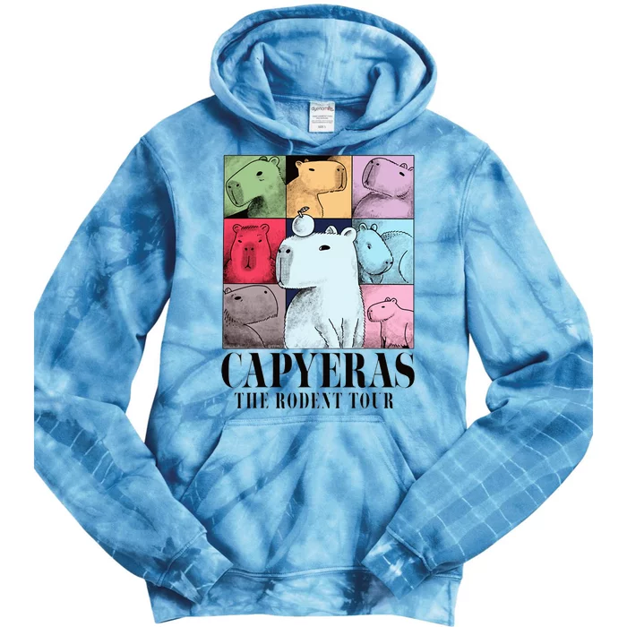 Capyeras Funny Cute Capybara Color Concert Cute Animals Tie Dye Hoodie