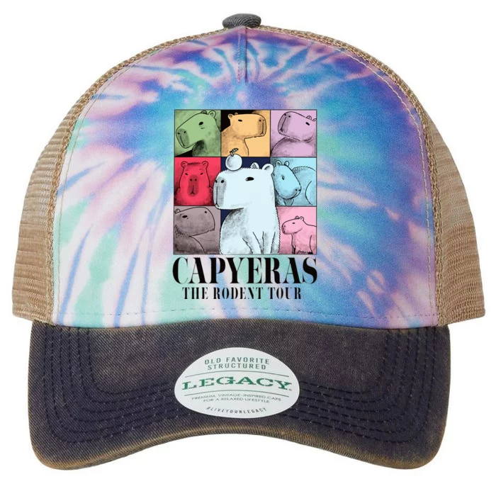 Capyeras Funny Cute Capybara Color Concert Cute Animals Legacy Tie Dye Trucker Hat