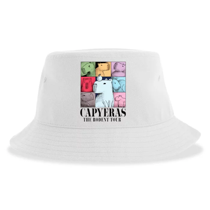 Capyeras Funny Cute Capybara Color Concert Cute Animals Sustainable Bucket Hat