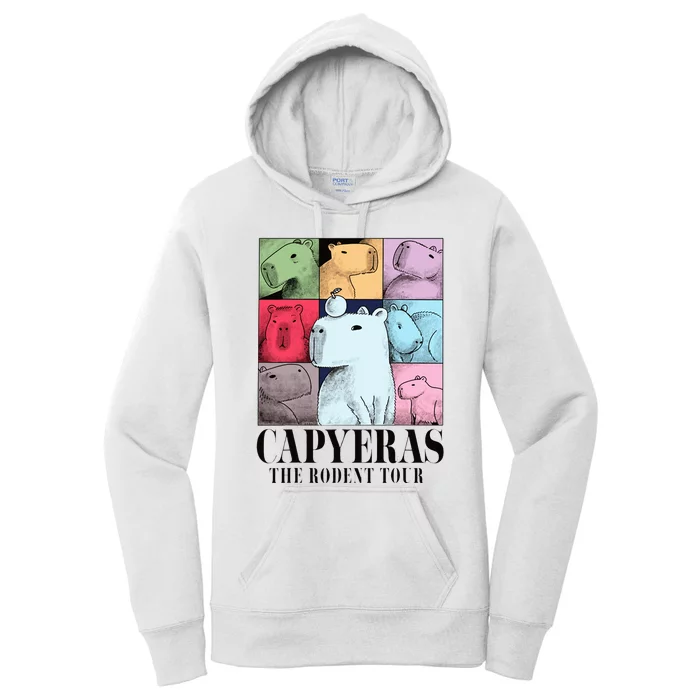 Capyeras Funny Cute Capybara Color Concert Cute Animals Women's Pullover Hoodie