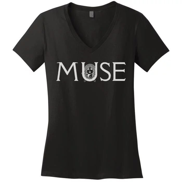 Cool Funny Commentary Muse Women's V-Neck T-Shirt