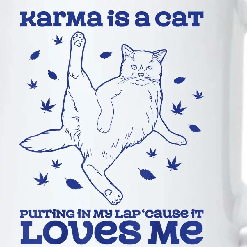 Cute Funny Cat Lover Karma Black Color Changing Mug