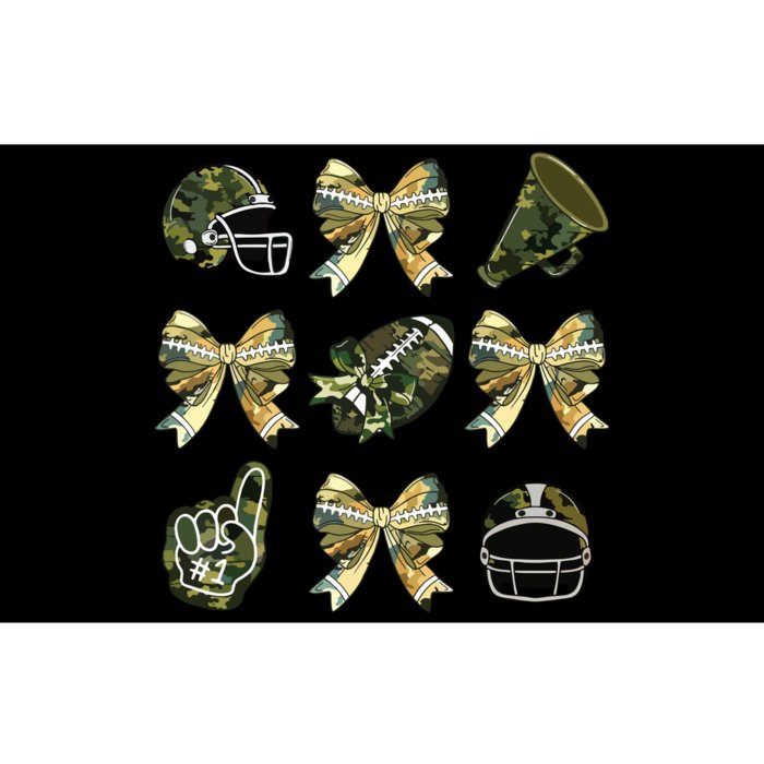 Camo Football Coquette Bow Football Mom Game Day Bumper Sticker