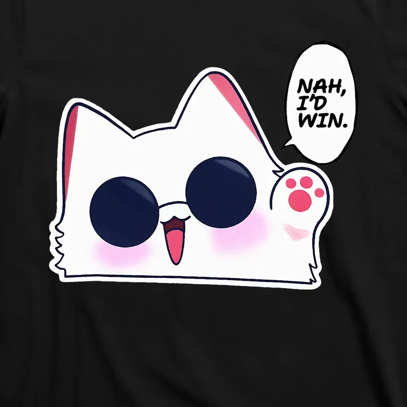 Cute Funny Cat Funny Anime Meme Nah ID Win Gojo Cat T-Shirt