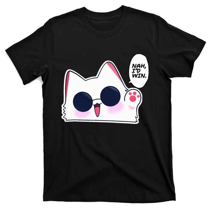 Cute Funny Cat Funny Anime Meme Nah ID Win Gojo Cat T-Shirt