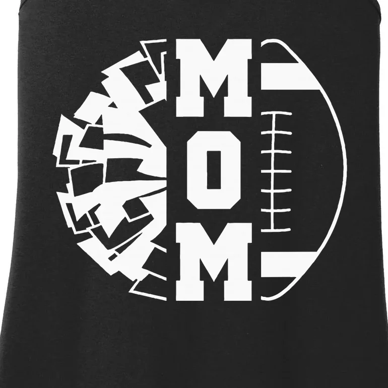 Cheer Football Cheerleading Mom Of Both Game Day Vibes Ladies Essential Tank