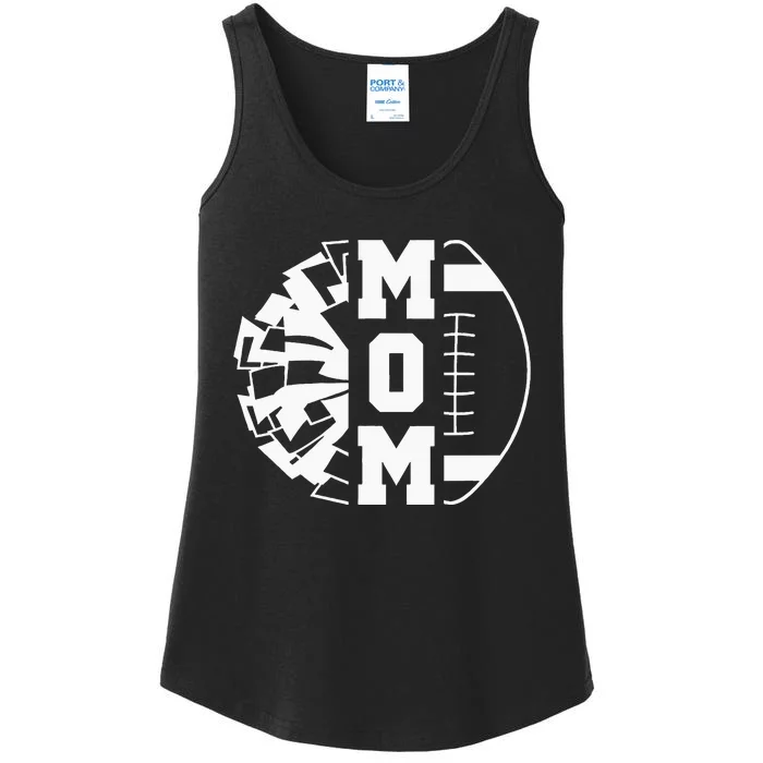 Cheer Football Cheerleading Mom Of Both Game Day Vibes Ladies Essential Tank