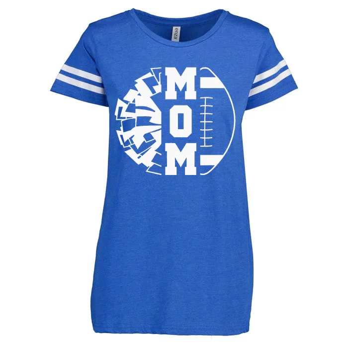 Cheer Football Cheerleading Mom Of Both Game Day Vibes Enza Ladies Jersey Football T-Shirt