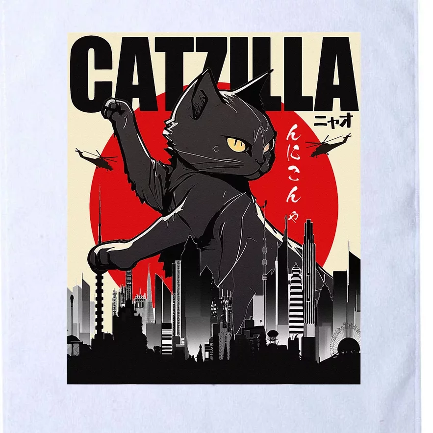 Catzilla Funny Cat Funny Cat Cat Lover Platinum Collection Golf Towel