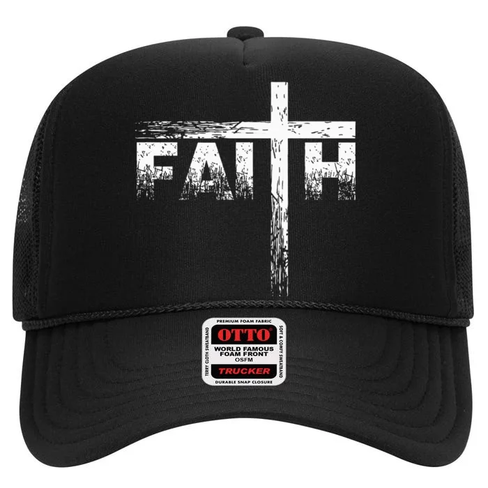 Christian Faith & Cross Christian Faith High Crown Mesh Trucker Hat