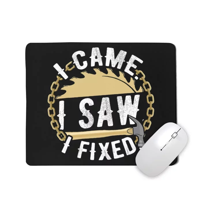 Carpenter Funny Cabinemaker Woodworker Carpentry Mousepad