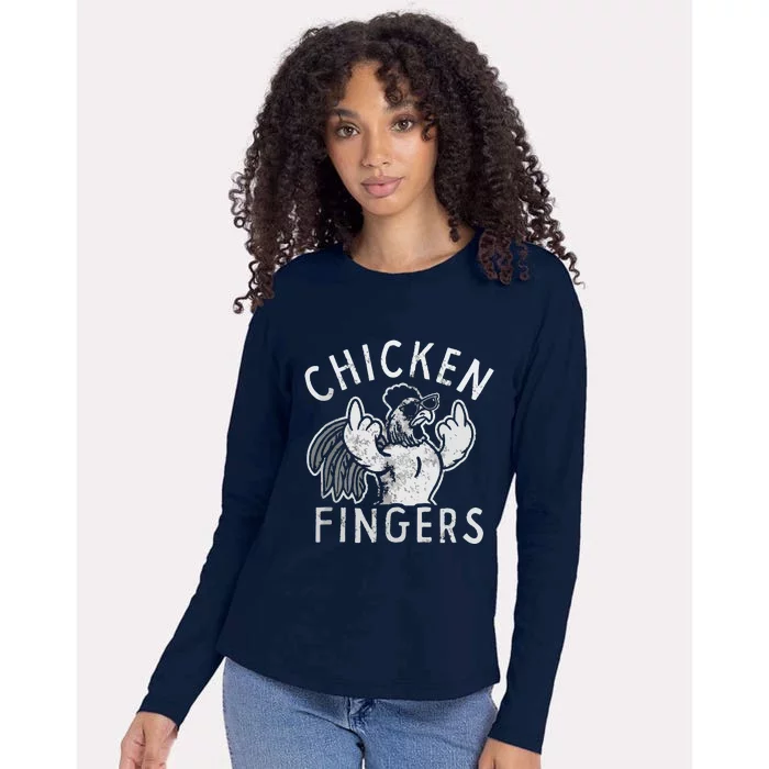 Chicken Fingers Womens Cotton Relaxed Long Sleeve T-Shirt