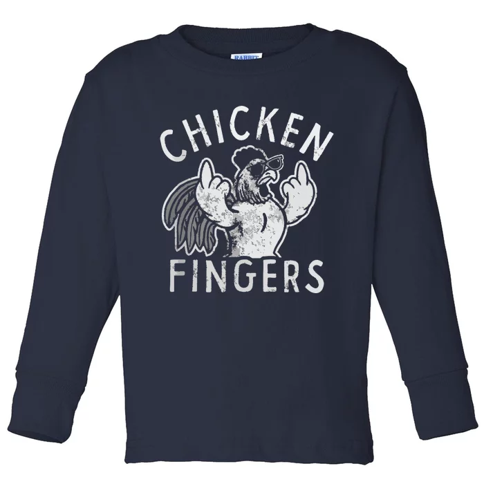 Chicken Fingers Toddler Long Sleeve Shirt