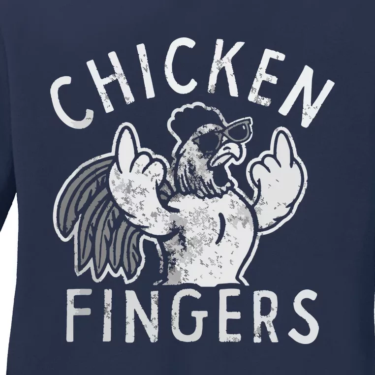 Chicken Fingers Ladies Long Sleeve Shirt