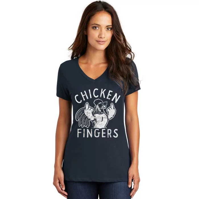 Chicken Fingers Women's V-Neck T-Shirt