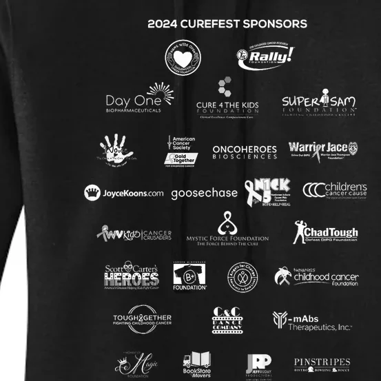 Curefest For Childhood Cancer 2024 Design 3 For Dark Fabric Women's Pullover Hoodie