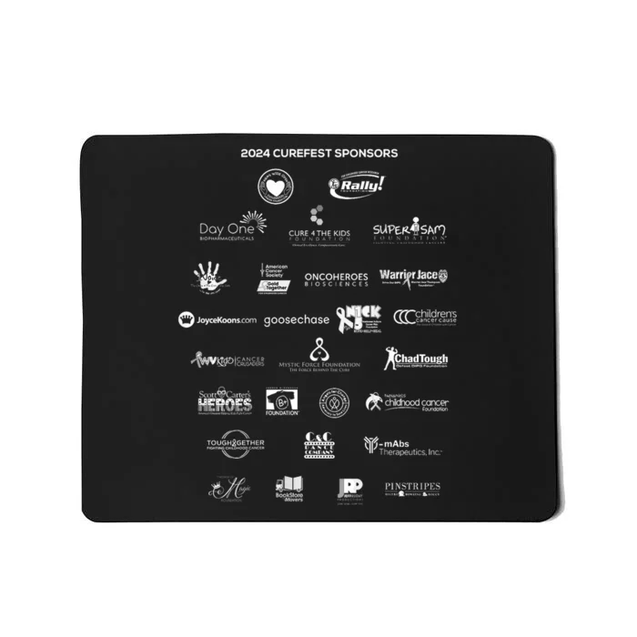 Curefest For Childhood Cancer 2024 Design 3 For Dark Fabric Mousepad