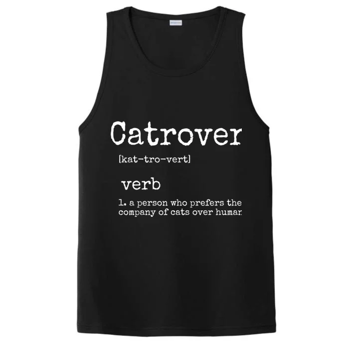 Catrovert Funny Cat Lover Performance Tank