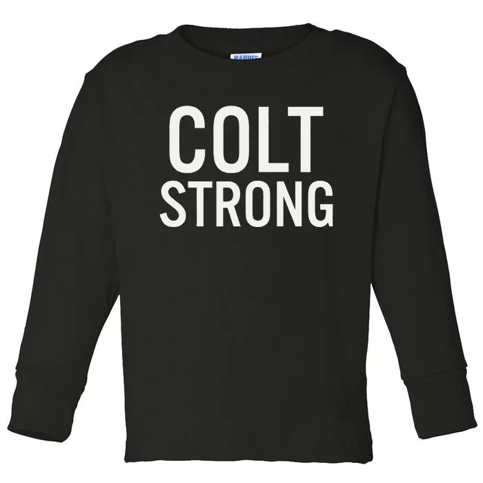 Clear Fork Colts Strong Toddler Long Sleeve Shirt