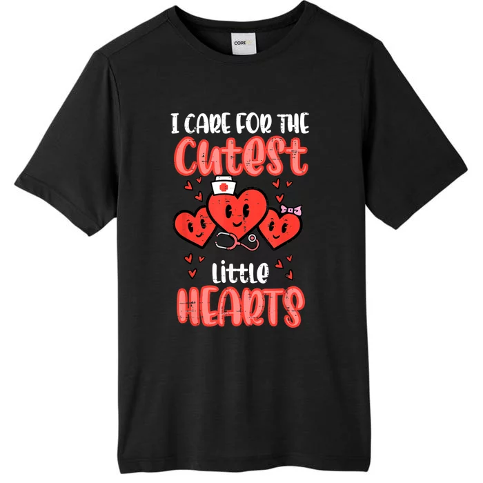 Care For Cutest Little Hearts Nurse Valentines Day Nursing ChromaSoft Performance T-Shirt