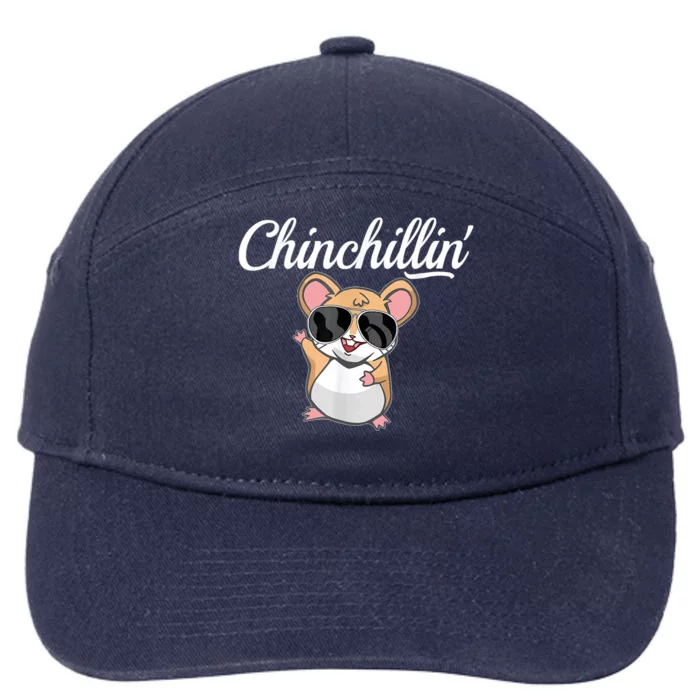 Chinchillin Funny Chinchilla Lovers 7-Panel Snapback Hat