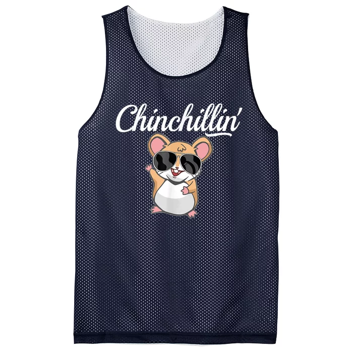 Chinchillin Funny Chinchilla Lovers Mesh Reversible Basketball Jersey Tank