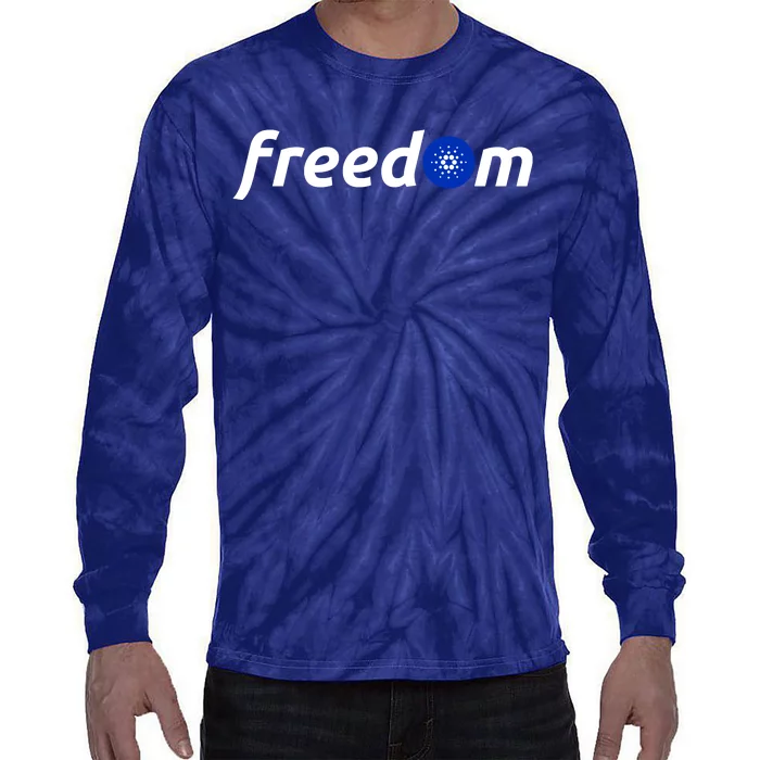 Cardano Freedom Cryptocurrency Tie-Dye Long Sleeve Shirt