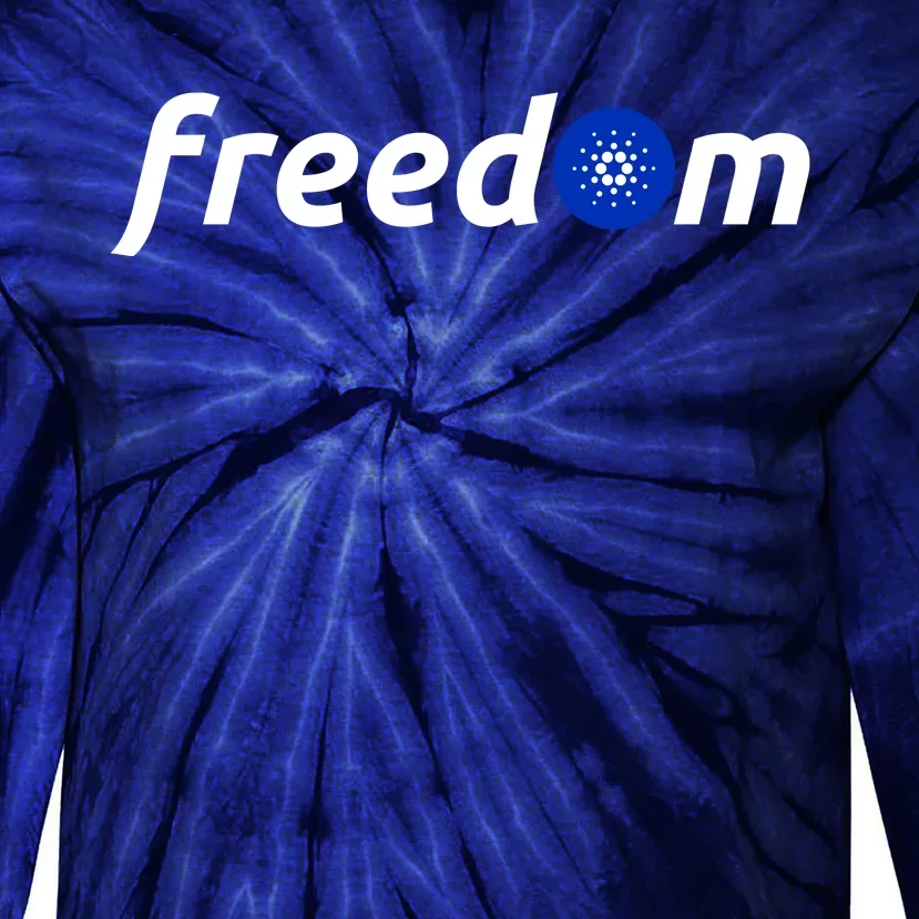 Cardano Freedom Cryptocurrency Tie-Dye Long Sleeve Shirt