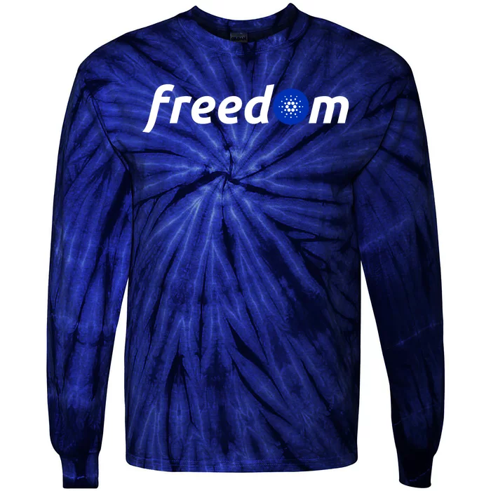 Cardano Freedom Cryptocurrency Tie-Dye Long Sleeve Shirt