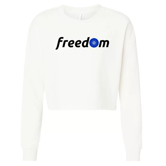 Cardano Freedom Cryptocurrency Cropped Pullover Crew