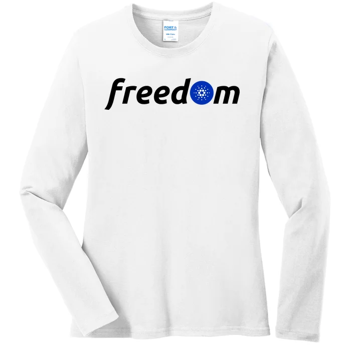 Cardano Freedom Cryptocurrency Ladies Long Sleeve Shirt