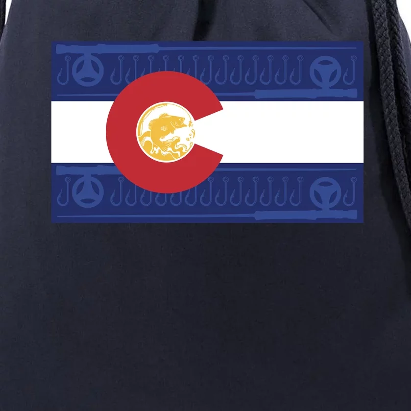 Colorado Flag Drawstring Bag