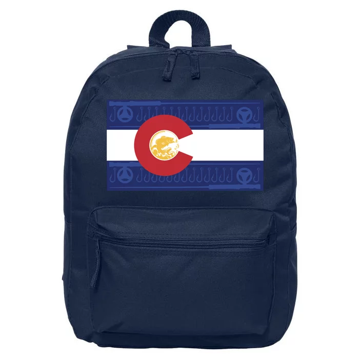 Colorado Flag 16 in Basic Backpack