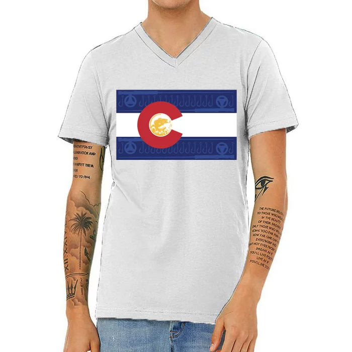 Colorado Flag V-Neck T-Shirt