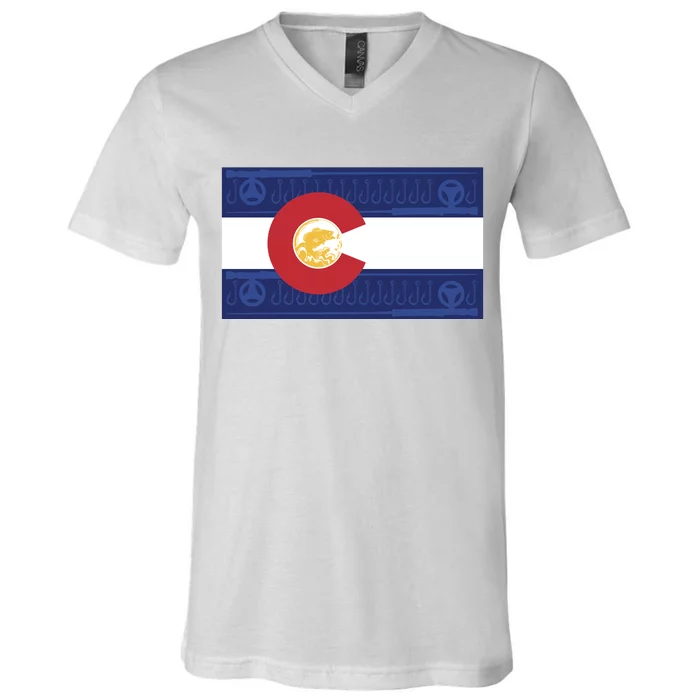 Colorado Flag V-Neck T-Shirt