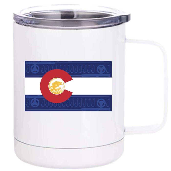 Colorado Flag Front & Back 12oz Stainless Steel Tumbler Cup