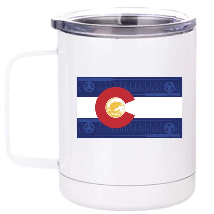 Colorado Flag Front & Back 12oz Stainless Steel Tumbler Cup