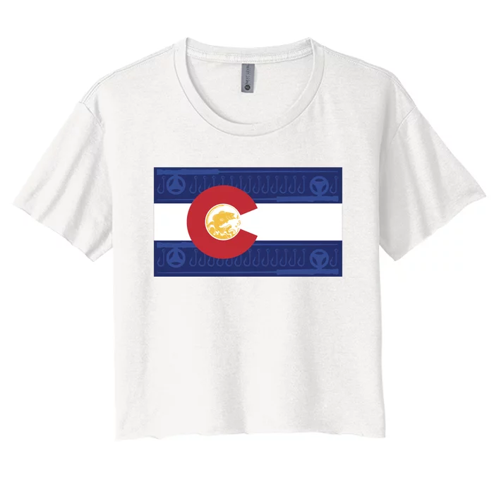 Colorado Flag Women's Crop Top Tee