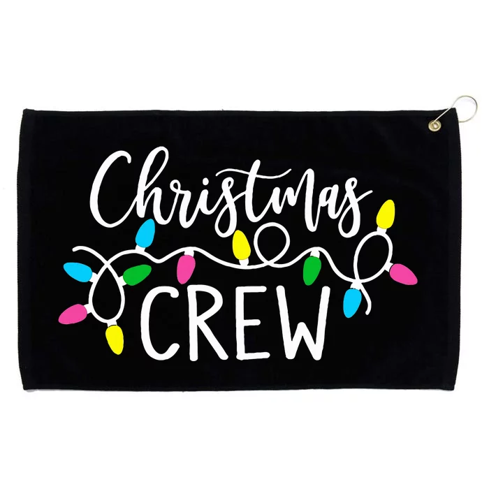 cute family christmas crew matching pajamas lights Grommeted Golf Towel