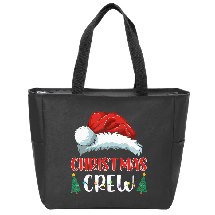 Cute Family Christmas Crew Matching Pajama Gift Lights Zip Tote Bag