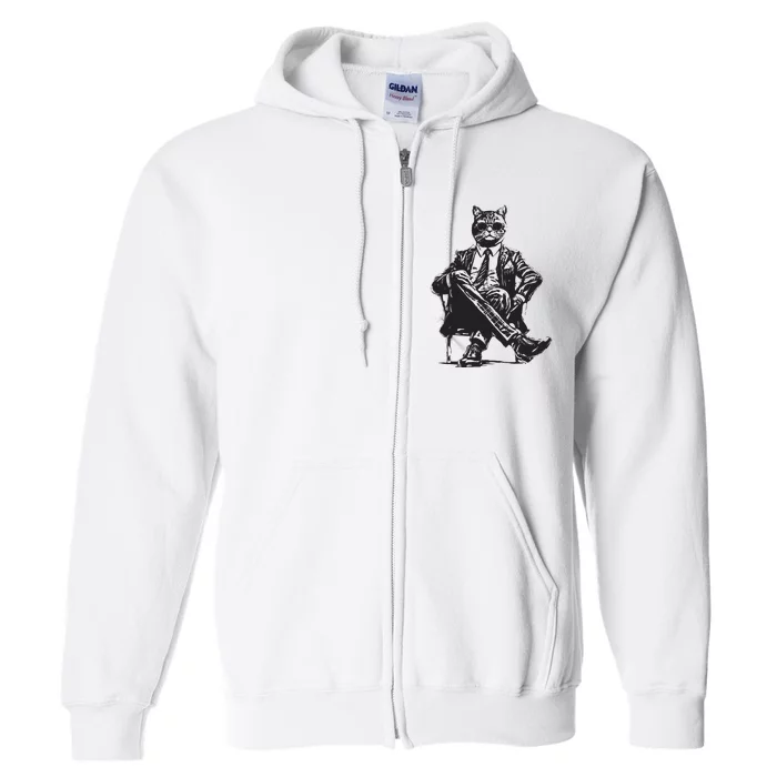 Cat Funny Cat Of Wall Street Womens TeesCat Full Zip Hoodie