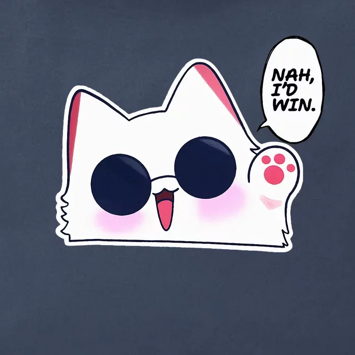 Cute Funny Cat Funny Anime Meme Nah ID Win Gojo Cat Zip Tote Bag